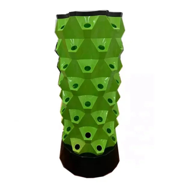 White Vegetable Planting Tower Garden Greenhouse Hydroponics Vertical Tower System