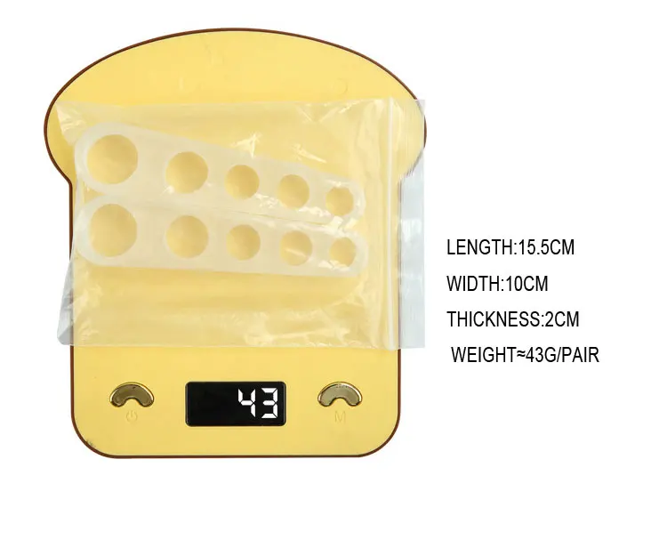 Hot selling multi-purpose transparent shock-absorbing anti-wear Five hole toe divider