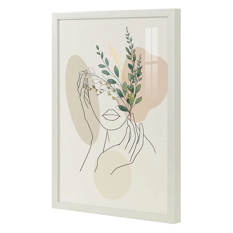 Portrait Framed Wall Art Gold Foil Embellishment Wall Painting Decor Art