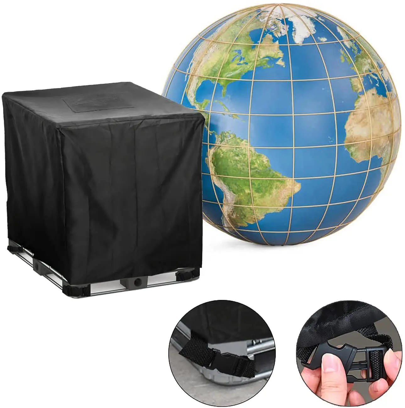 2022 Heavy 1000l Outdoor 275 Gallon Rain Barrel 420d Waterproof Water Tank Protective Cover