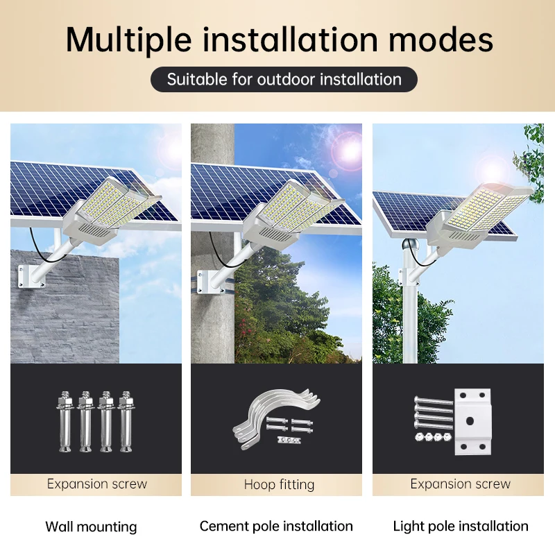 600W/800W/1000W/ Super Bright Wide Angle Solar Street Light Outdoor with Motion Sensor for Parking Lot Yard Garden Patio Stadium