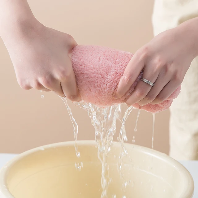 
Cheap sale salon custom super absorbent coral fleece microfiber hair drying turban towel wrap for women long hair 