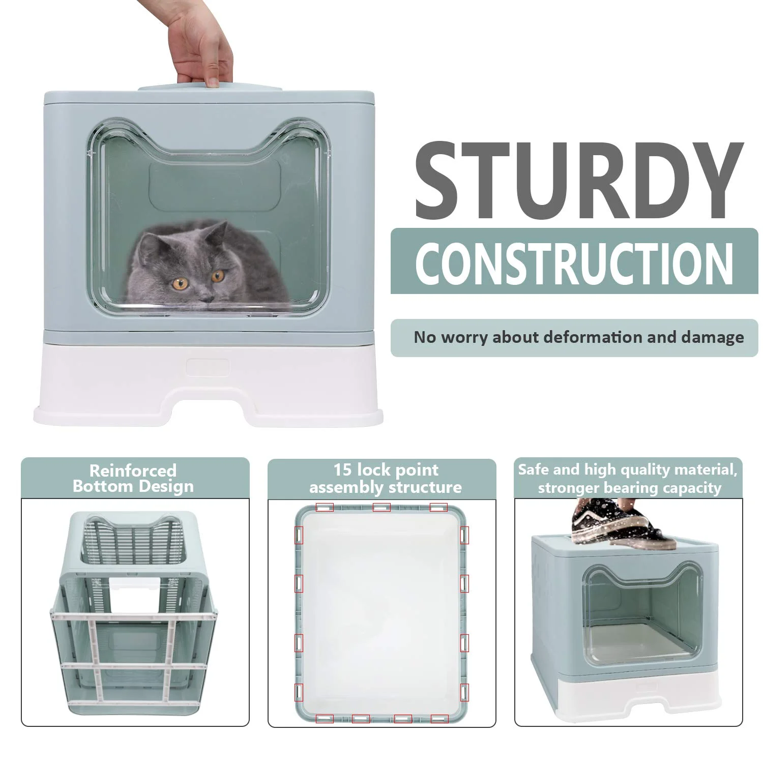 Кошачий лоток для домашних животных, дезодорирующий кошачий лоток для чистки кошачьего туалета