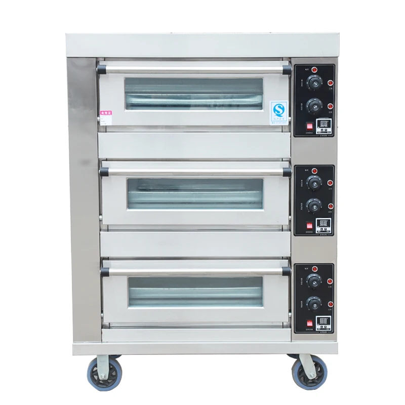 3 deck 3 trays commercial kitchen electric oven bakery machine equipment baking oven bread cake oven