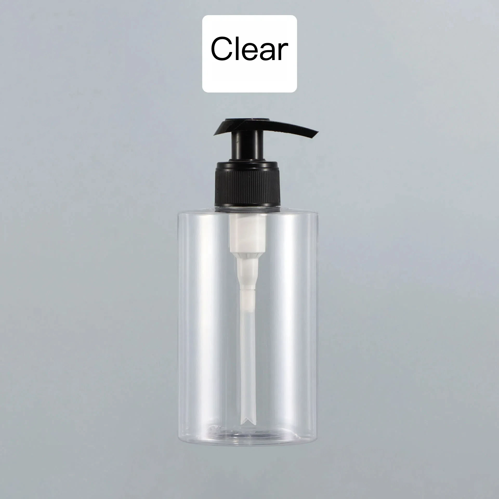 300ml 500ml  matte white cosmetic emulsion clear frosted PET plastic shampoo pump bottles with plastic lid