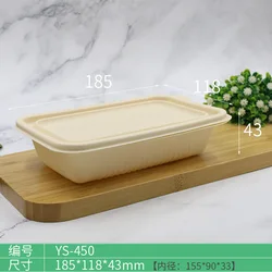 Corn Starch Biodegradable Bento Lunch Box Takeaway Disposable Compostable Food Packaging Container Snack Boxes With Lid