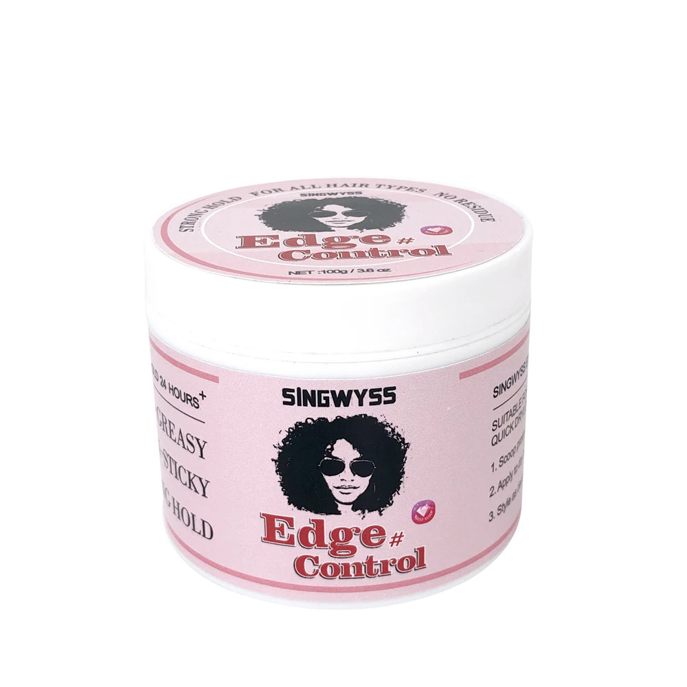 Hot selling edge control private label no flake hair wax gel for black hair