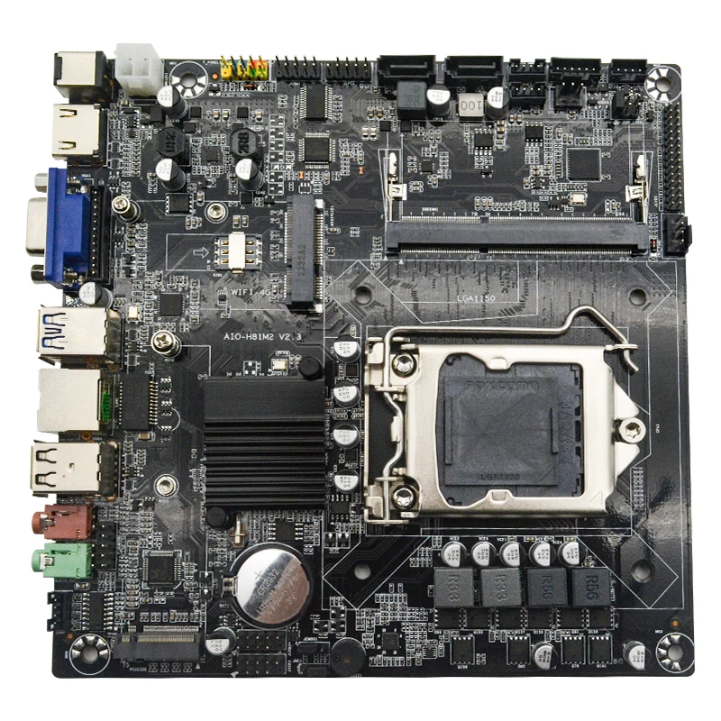 Оптовая цена, материнская плата H81 AIO для ПК с поддержкой Core LGA1150, материнская плата с процессором, одноканальная DDR3 VGA LVDS WIFI 4G M.2
