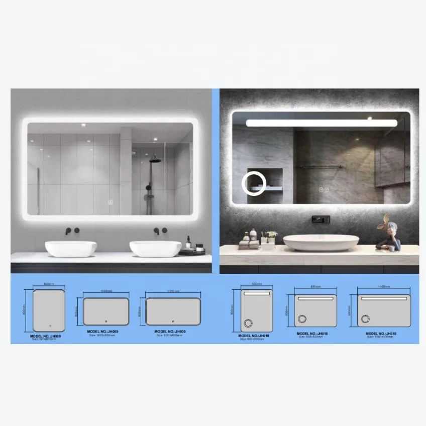 Smart LED Illuminated Backlit Mirror with Built in TV Customized Clear Sale Silver Bluetooth Music Light Speaker Lamp Switch GUA