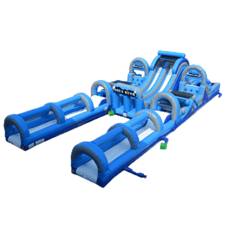 Inflatable water obstacle game,aqua rush obstacle game with pool