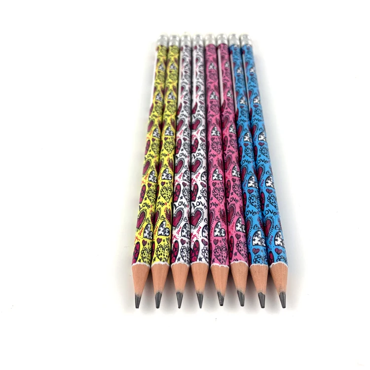 Hot Sale Popular Cartoon Design 7.5 Inch Plastic HB Lead Pencil