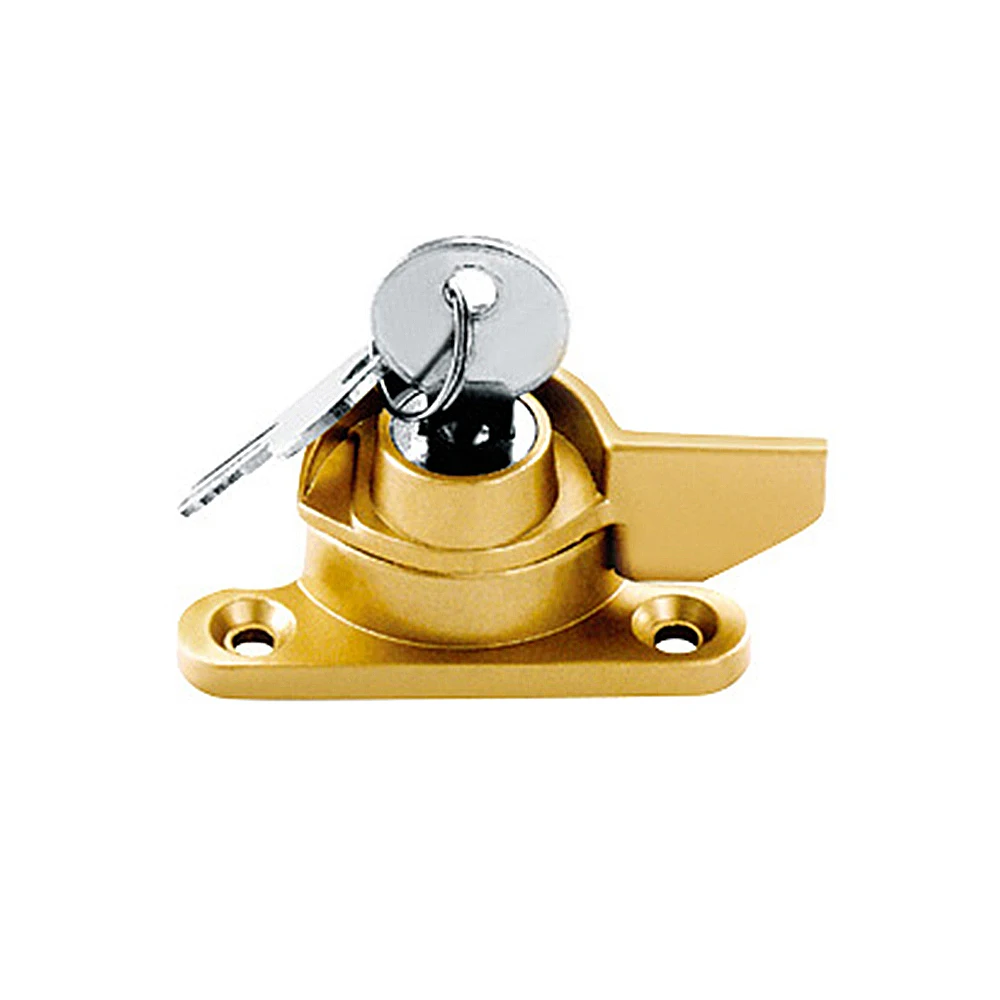 Металлический DC-360 KEYI золотистый оконный замок из цинкового сплава с полумесяцким замком раздвижной ключом