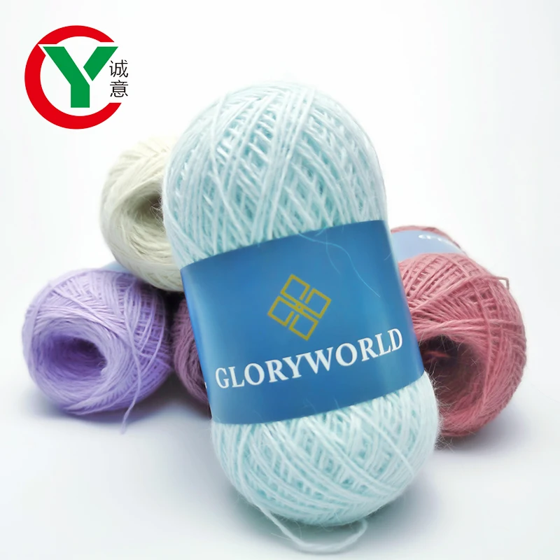 Free Sample Angora Yarn 50g/set Anti-pilling Fine Quality Angora Rabbit Wool Nylon Hand-Knitting Blended Yarn