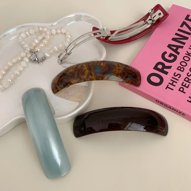 Fashion personality color acetic acid back head spring clip South Korea acrylic hair clip headwear wholesale