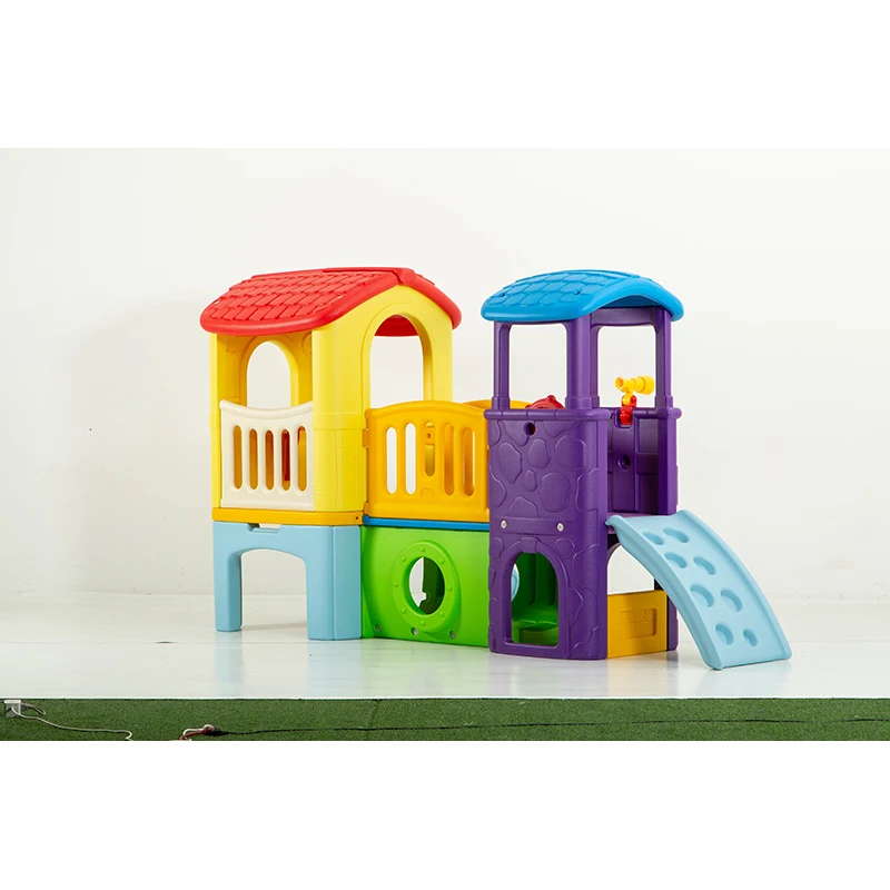 Дешевый маленький и красивый детский сад Крытый игровой домик красочный пластиковый открытый