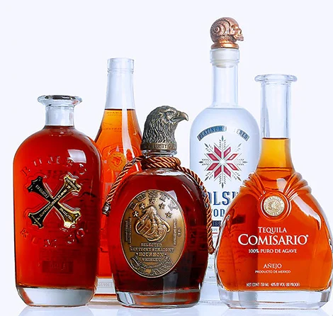 wholesale Factory direct  personalized vodka gin  whiskey glass bottle 700ml700ml glass bottle can be customized