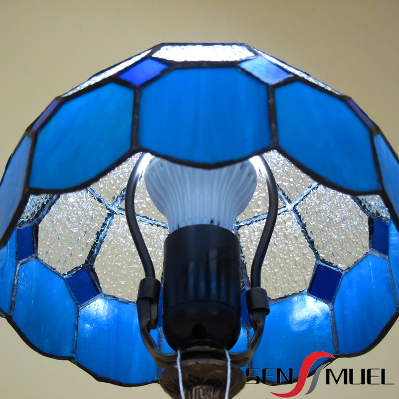 Simple 8 Inch Small Mini Hotel Glass Lighting LED Table Bedside Lamp with Resin Base