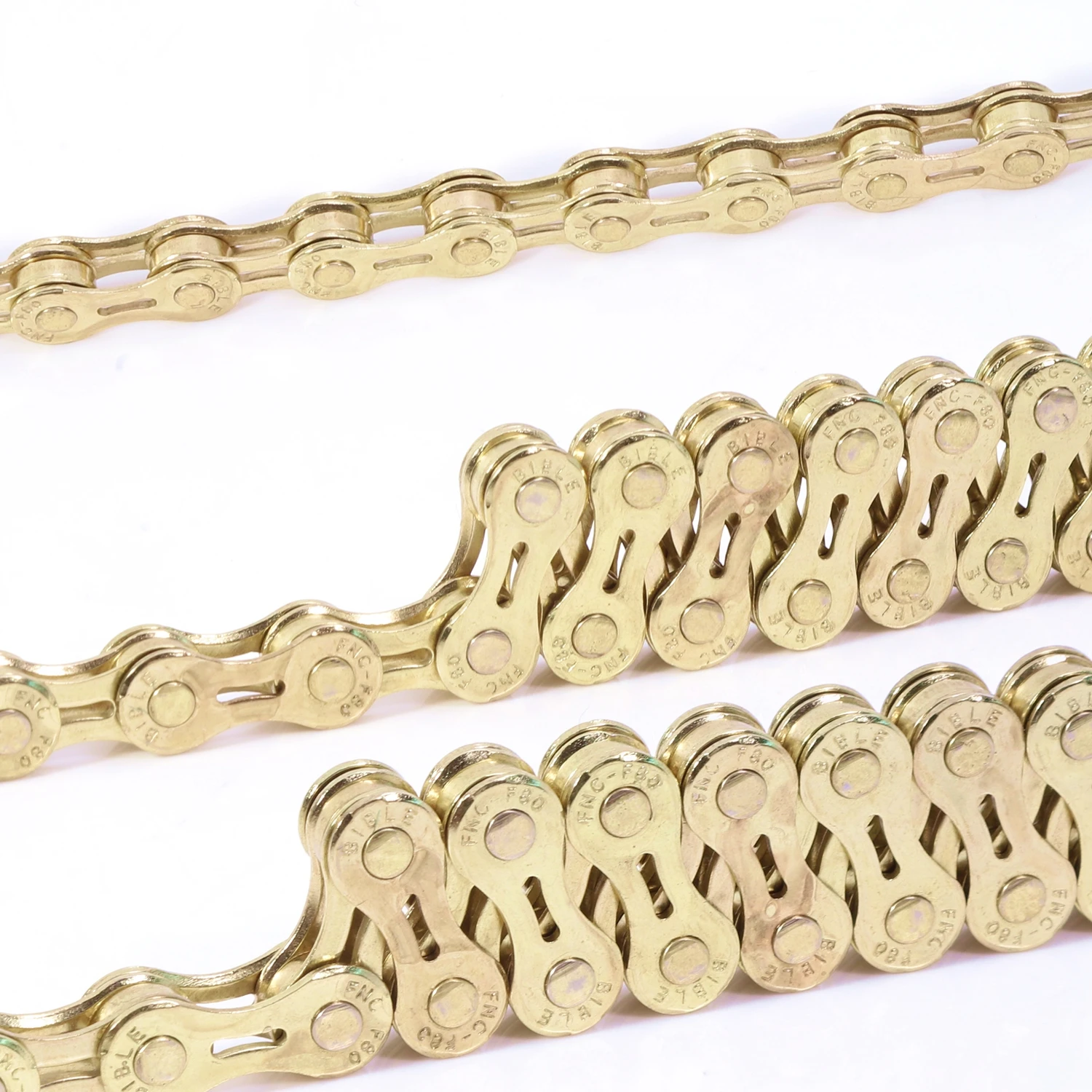 High quality  FNC 8 speed gold antirust stainless steel half hollow road mountain bike bicycle chain