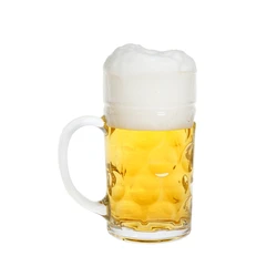 Oktoberfest Style Dimpled Stein 1L capacity Glass Beer Mug