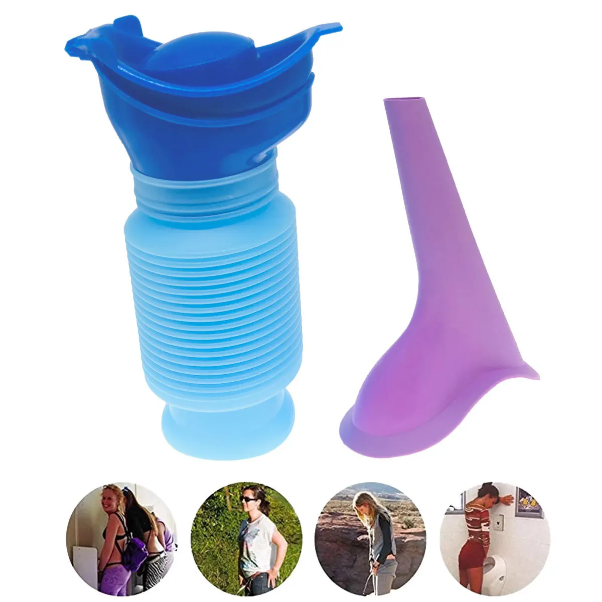 Standing Piss Portable Toilet Urinal Camping Tent Travel Toilet Female Urinal Female Pee Funnel Emergency Silicone Urinals