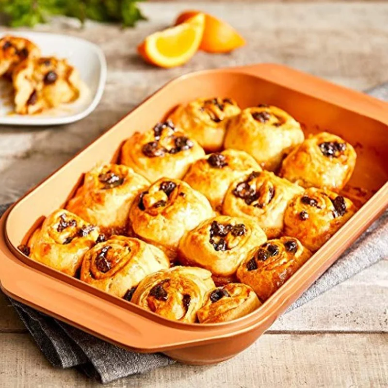 High quality Die Cast Aluminum non-stick Coating Cookware Pot Chicken  Roaster Fish Cooking pan With Glass Lid