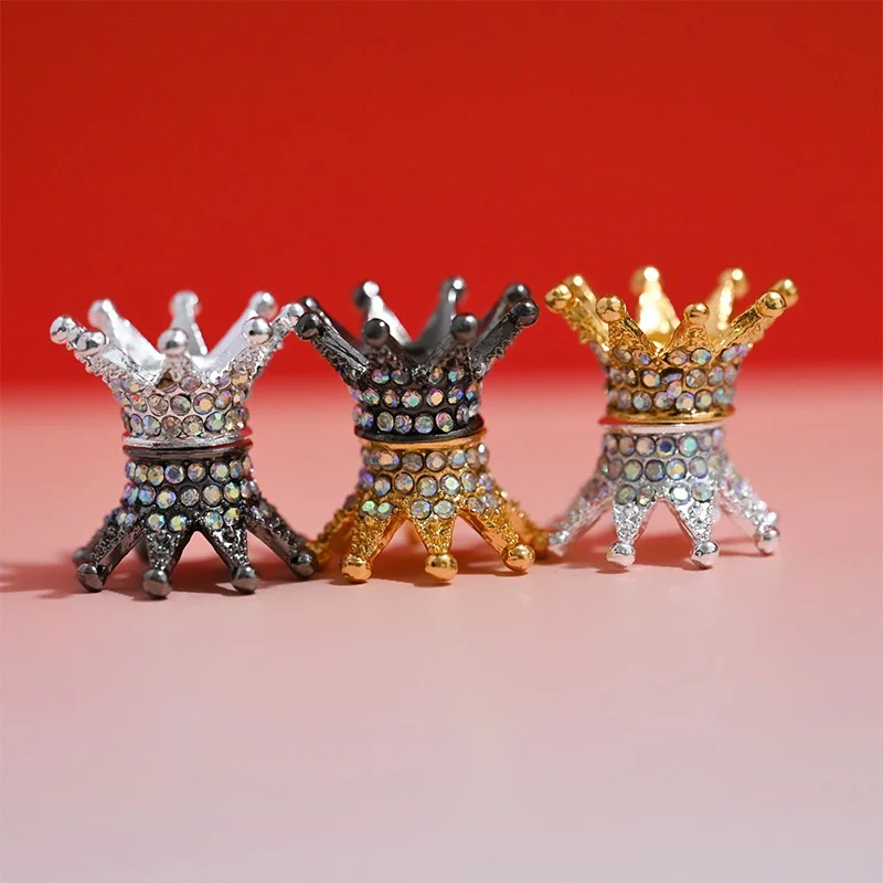 Hot Selling Big Crown Spacer Beads 30mm Silver Gold Black Color Crown Beads For Beaded Pen Making