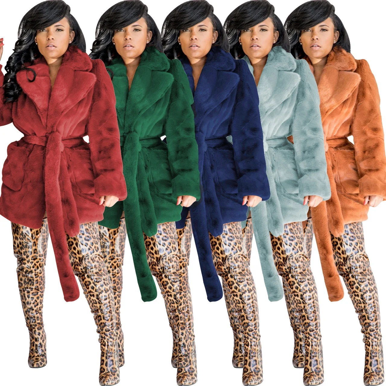 
QC-M1007 Comfortable wear women coats fox fur soft furry fashion formal fur coat women 