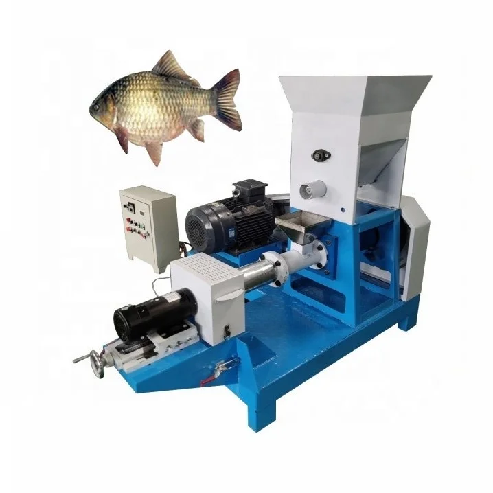 Aquatic Animals Food Press 60-80 Kg/h Hot Sale Floating Fish Meal Machine Factory Pet Feed Extruder for