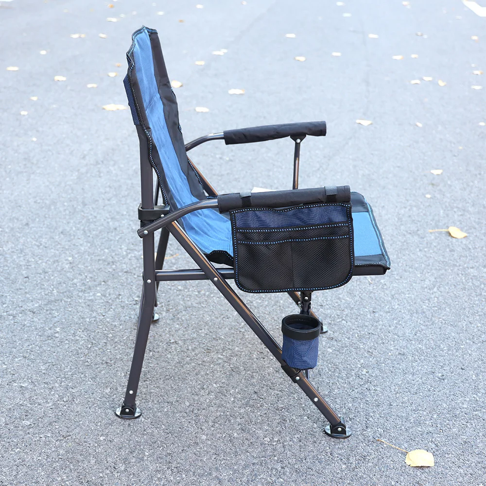 Customization logo portable folding fishing heavy duty director makeup camping stool chairs comfort with high backrest