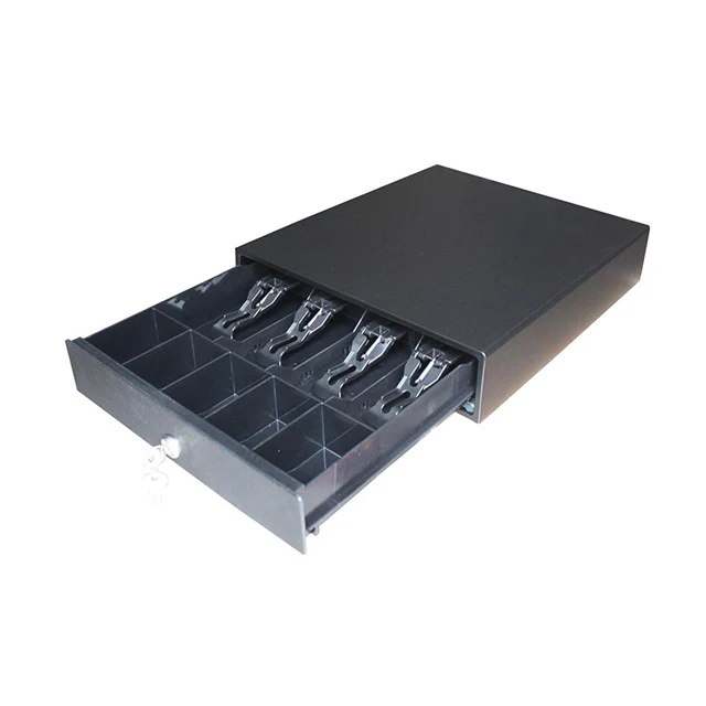 Competitive price cash register parts cash drawer pos metal cashbox with metal clip pos machine touch screen
