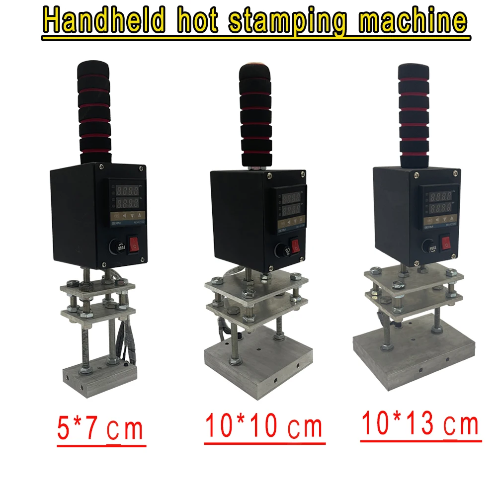5x7CM Logo Printer Stamper  Digital Leather PU Card Foil Logo Embossing Bronzing Machine Handheld  Hot Foil Stamping Machine