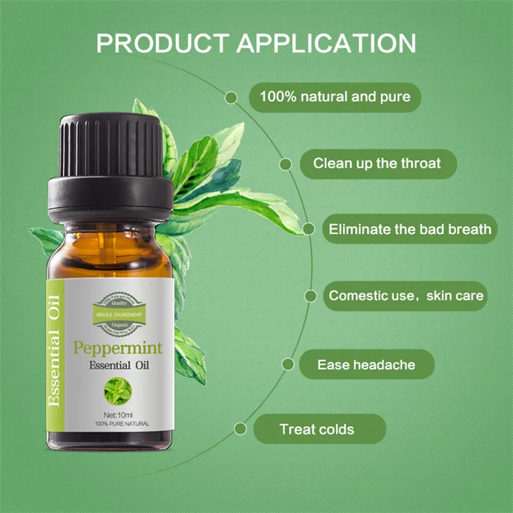 bulk wholesale  refreshing air purifying food grade flavor diffuser massage oil natural pure Peppermint Essential Oil in bulk