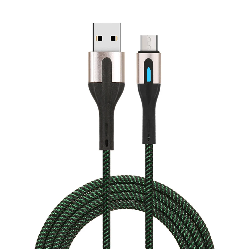 
Custom High Type C For Android Samsung Huawe 3a Nylon Aluminum Case Led Fast Charging Data 1.2m Pvc Type-c Usb Cable 