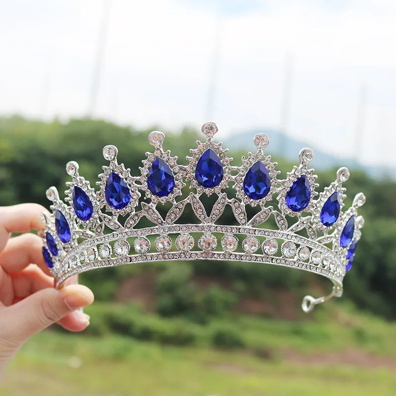 
Baroque Vintage Bridal Crown Tiara Rhinestone Crystals Crowns For Queens 