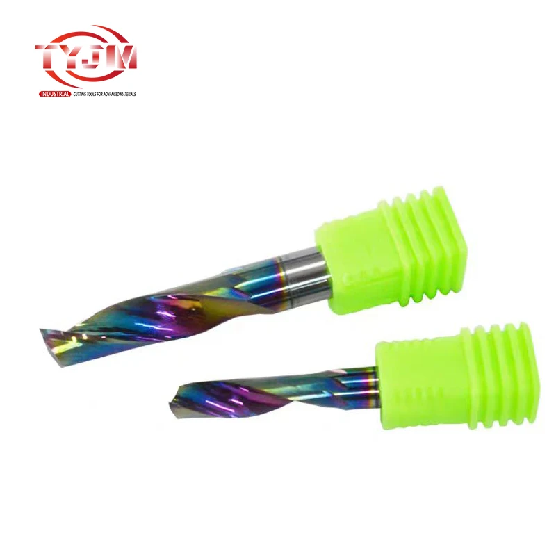 Tungsten Carbide 1 Flute Flat End Mill  Solid carbide single flute DLC coated solid carbide end mill for Aluminum alloy