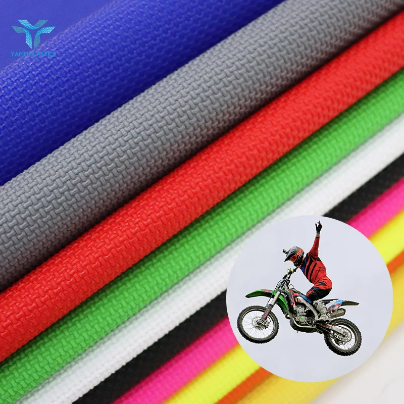 Antislip pvc leather gripper vinyl fabric material for snowmobile motorcycle motocross AVT dirt bike MX Motor bike seats