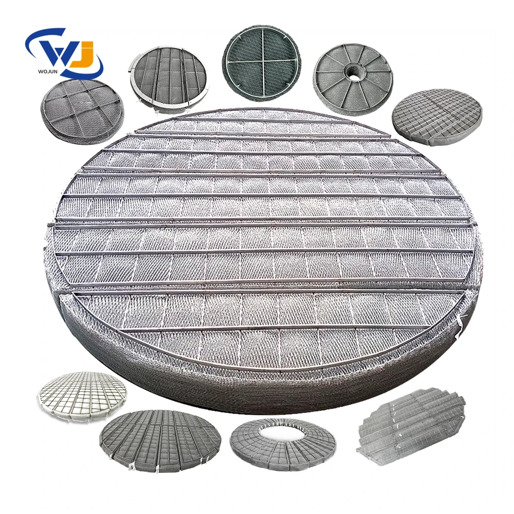 WOJUN vane pack copper wire mesh demister pad with grid