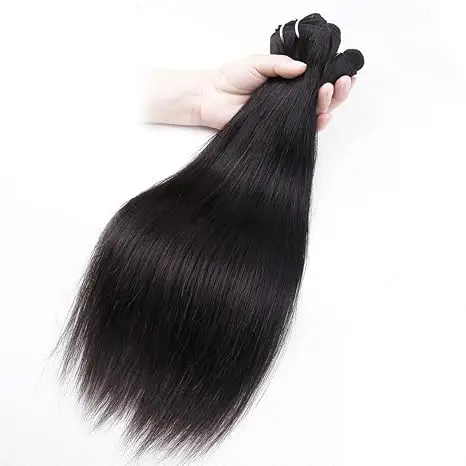 Lemoda Raw Vietnamse 12A Brazilian Virgin Hair 100% Unprocessed Straight Virgin Hair Closure with Bundles Natural Color