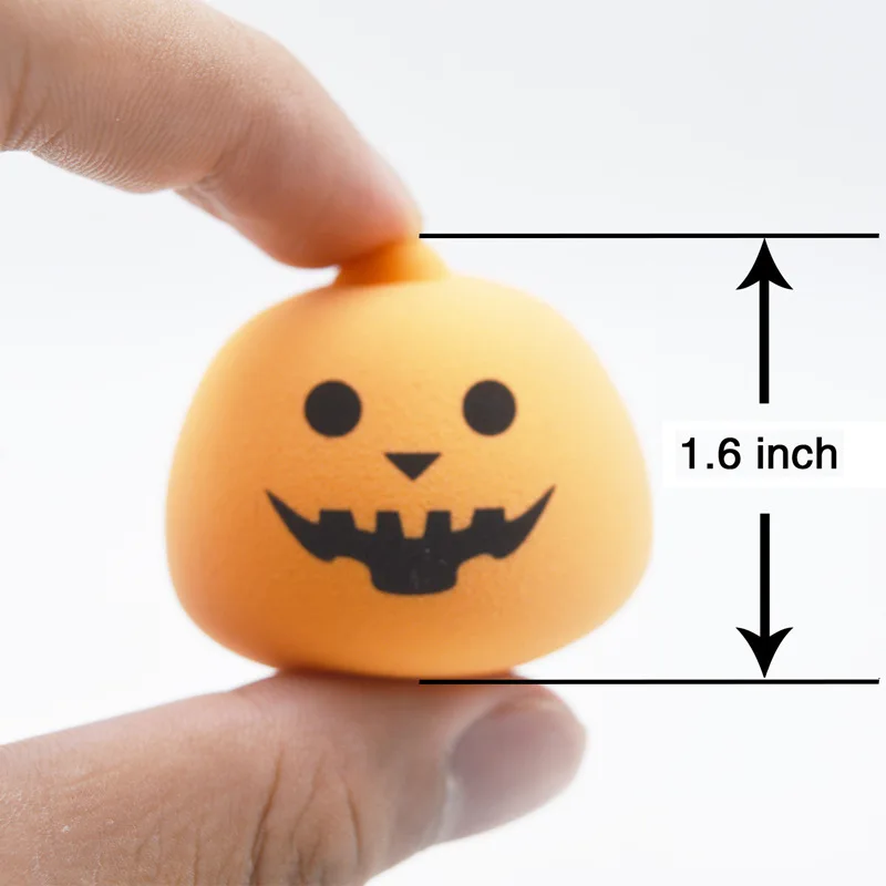2022 Hot Sale wholesale Low Moq Custom Private Label Logo Super Soft Cute Puff Ghost Scream Pumpkin Makeup Sponge