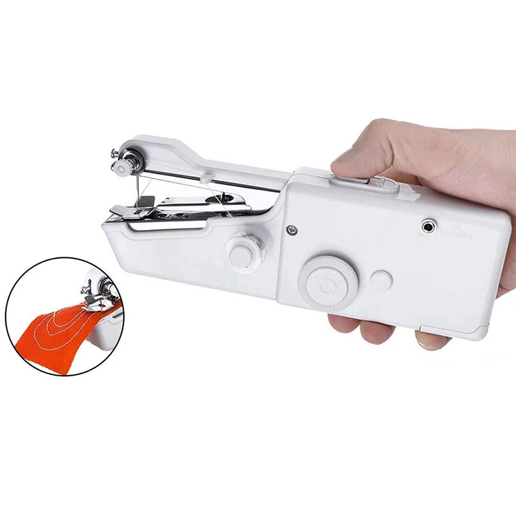 Portable Mini Hand Sewing Machine Quick Handy Stitch Sew Needlework Cordless Clothes Household Electric Sewing Machine