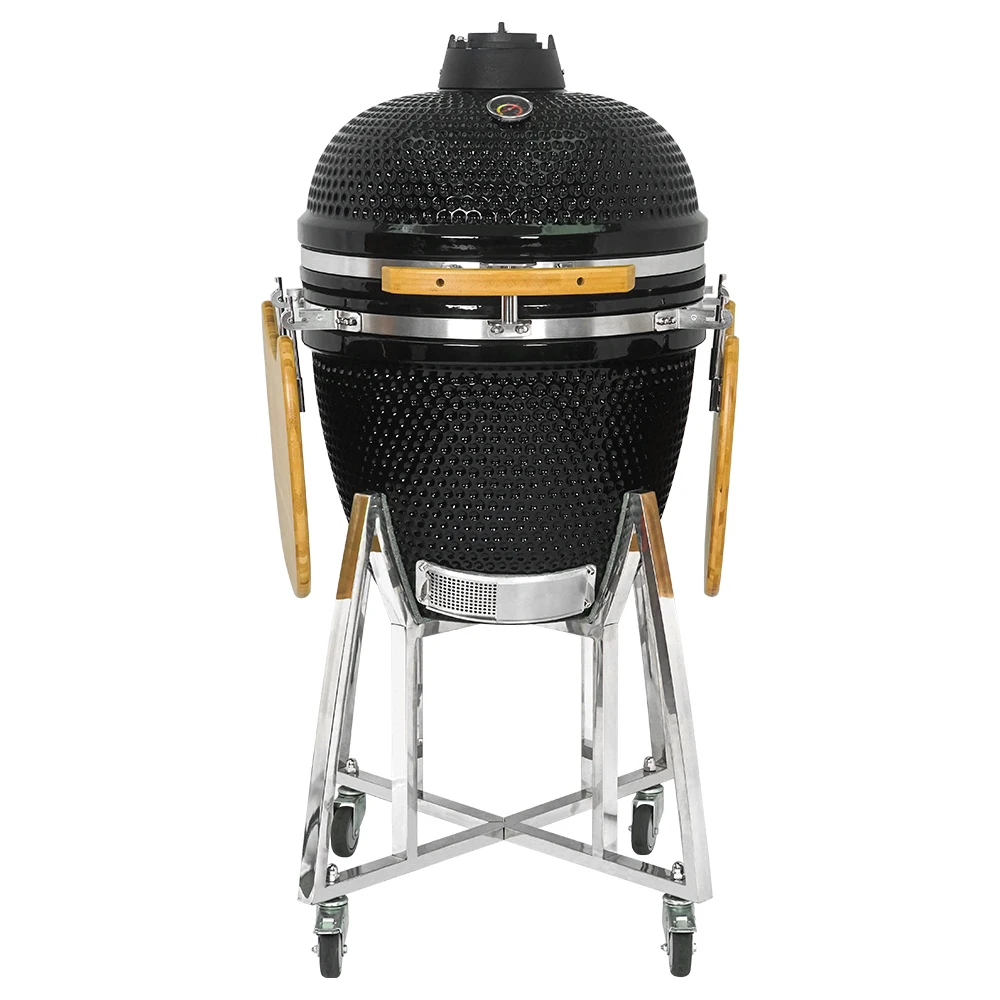 SEB KAMADO Black Bbq Charcoal Grill Outdoor Smoker Barbecue Kamado Ceramic Grill 21 inch