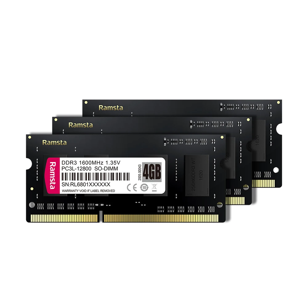Ramsta DDR3 8 Гб 4 Гб Память RAM ноутбук 1600 МГц So-dimm полная совместимость ОЗУ ddr3 8 Гб Память для материнской платы