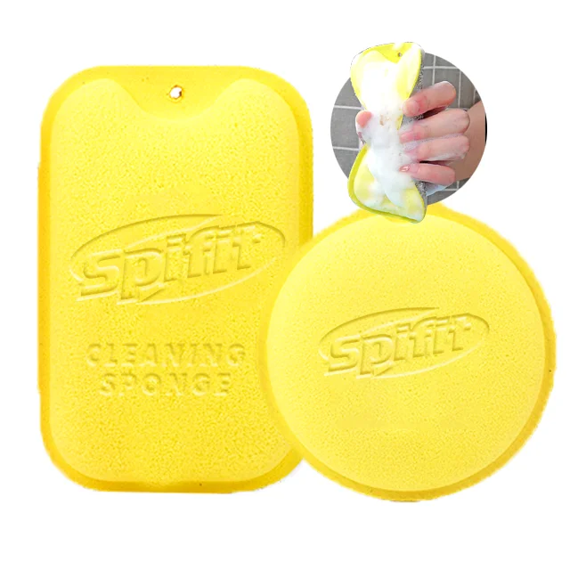New Product porous Seaweed sponge high foam double-sided double-effect Kitchen Cleaning Sponge Compressed edge Sponge