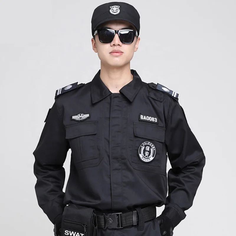 Под заказ, черный пуловер, сезон весна-лето, униформа охранника, вязаная униформа, униформа безопасности, черное оборудование