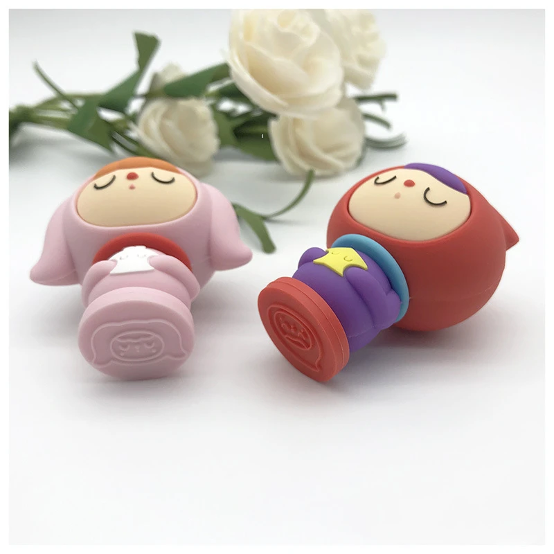 2024 new products 3D Cartoon doll Soft Silicone Desktop Decoration Seal ornament OEM Promotional Gift anime action figure Stamp