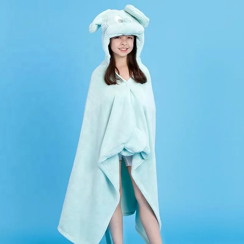 Factory Sale Kids Cartoon Plush Animal Pajamas Mickey Mouse Bathrobe Children Sleepwear Bath Towel for Baby