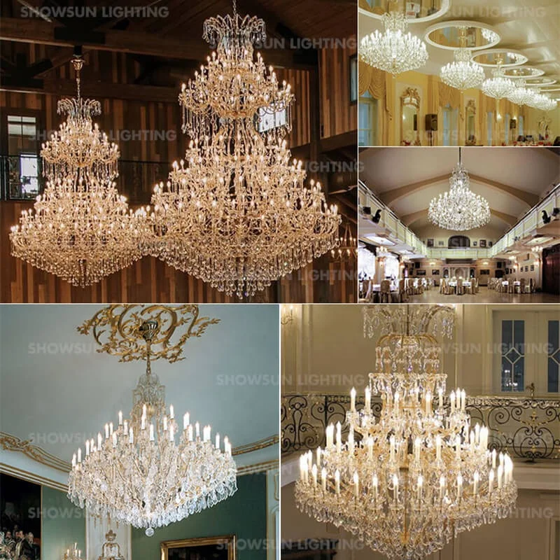 Custom wedding romantic purple maria theresa luxury k9 crystal candle chandelier lighting