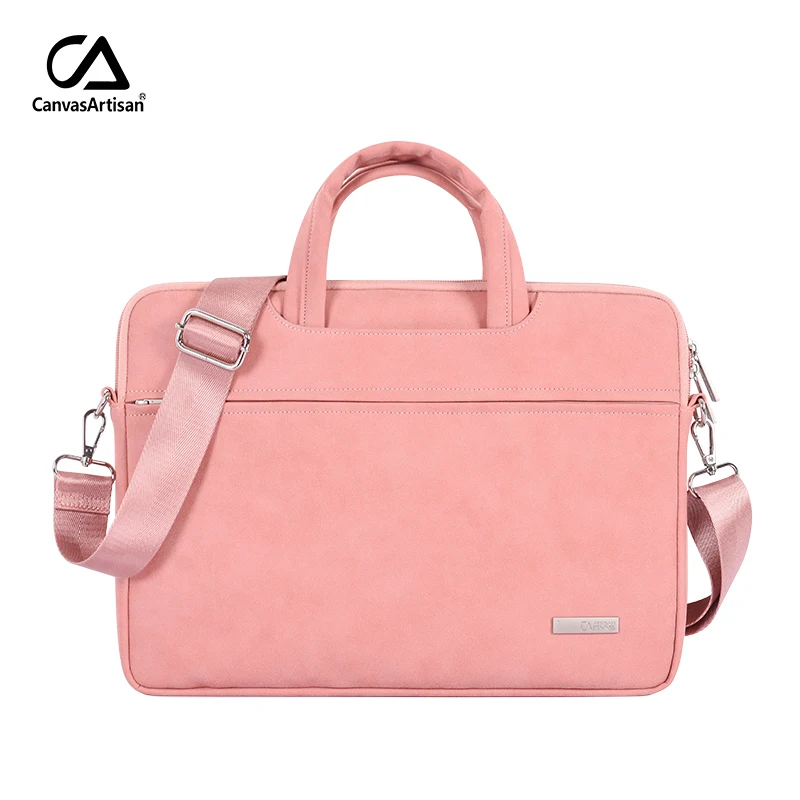 Factory Direct In Stock PU Laptop Briefcase Slim Waterproof Protection Bag Laptop Sleeve With Handle
