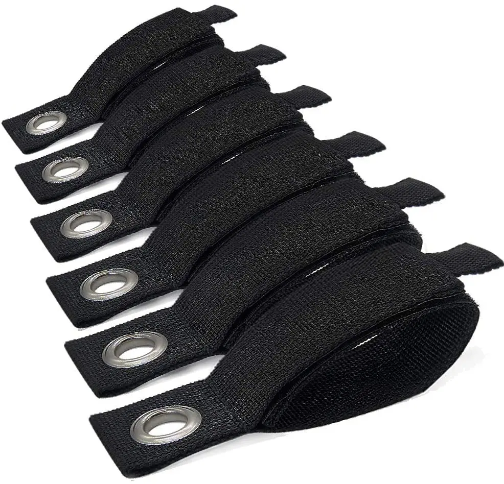 6 pcs nylon tidy belt Cord Wrap Keeper Cables Hoses Rope Home RV Heavy-Duty Hook Loop Storage Reusable Storage Straps