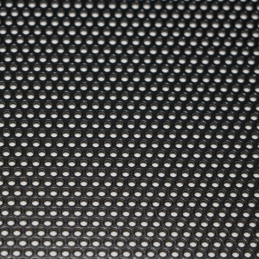 black powder coated 2mm thick perforated aluminium mesh screen